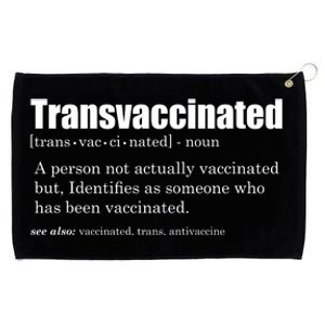 Transvaccinated Classic Funny Definition Meaning Grommeted Golf Towel