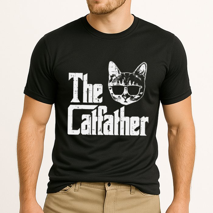 The Cat Father Funny Cat Dad Movie Pun Papa Cooling Performance Crew T-Shirt