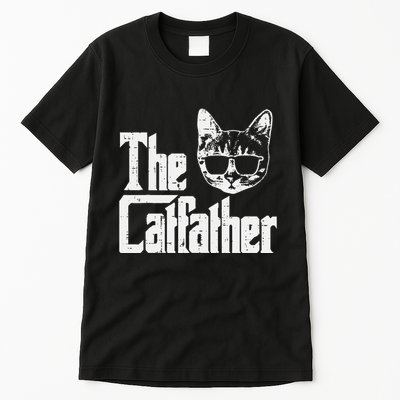 The Cat Father Funny Cat Dad Movie Pun Papa Tall T-Shirt