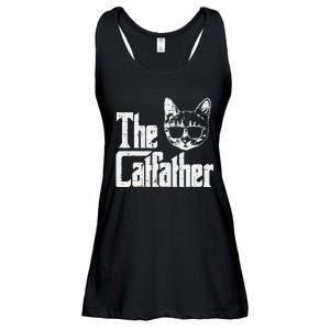 The Cat Father Funny Cat Dad Movie Pun Papa Ladies Essential Flowy Tank