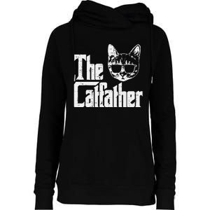 The Cat Father Funny Cat Dad Movie Pun Papa Womens Funnel Neck Pullover Hood