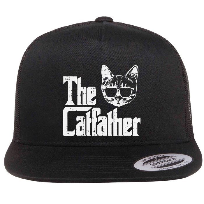 The Cat Father Funny Cat Dad Movie Pun Papa Flatbill Hat