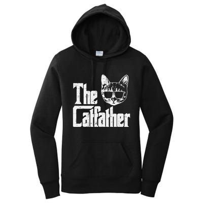 The Cat Father Funny Cat Dad Movie Pun Papa Women's Pullover Hoodie
