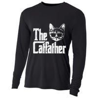 The Cat Father Funny Cat Dad Movie Pun Papa Cooling Performance Long Sleeve Crew