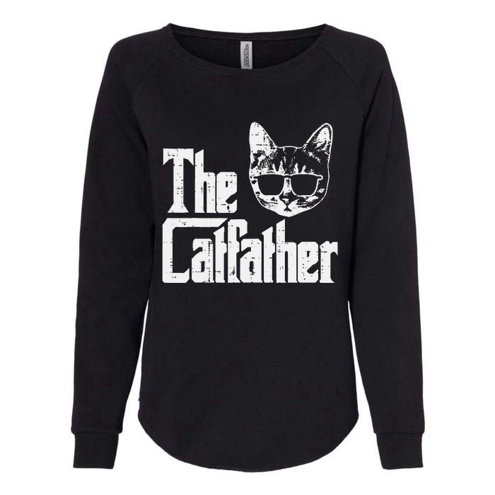 The Cat Father Funny Cat Dad Movie Pun Papa Womens California Wash Sweatshirt