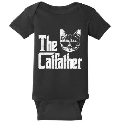 The Cat Father Funny Cat Dad Movie Pun Papa Baby Bodysuit
