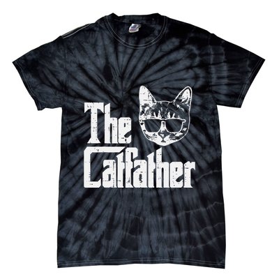 The Cat Father Funny Cat Dad Movie Pun Papa Tie-Dye T-Shirt
