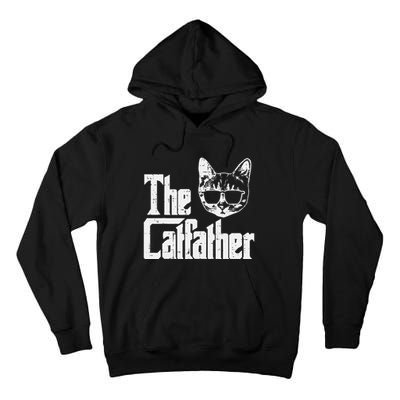 The Cat Father Funny Cat Dad Movie Pun Papa Tall Hoodie