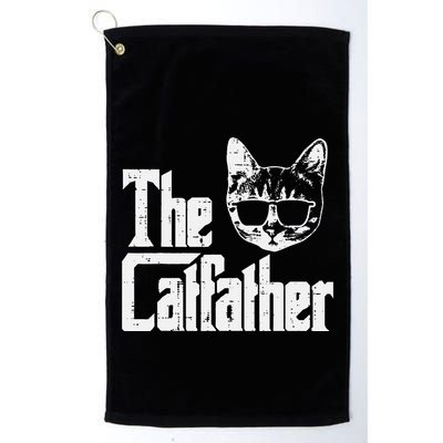 The Cat Father Funny Cat Dad Movie Pun Papa Golf Towel