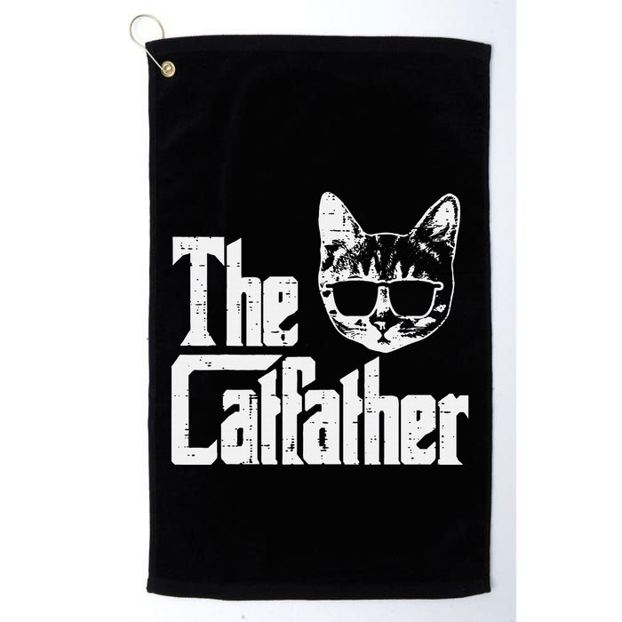The Cat Father Funny Cat Dad Movie Pun Papa Golf Towel