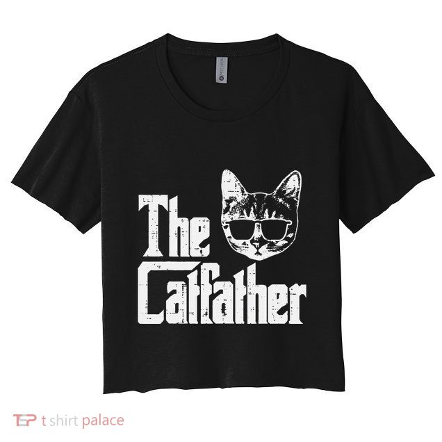 The Cat Father Funny Cat Dad Movie Pun Papa Crop Top