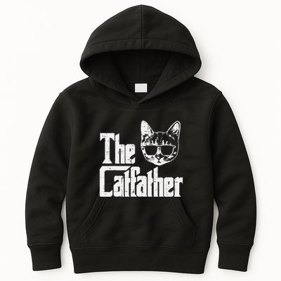The Cat Father Funny Cat Dad Movie Pun Papa Kids Hoodie