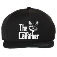 The Cat Father Funny Cat Dad Movie Pun Papa Wool Snapback Cap
