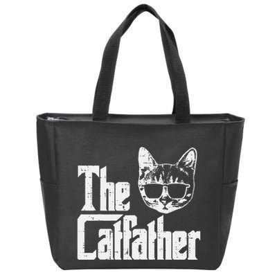 The Cat Father Funny Cat Dad Movie Pun Papa Zip Tote Bag