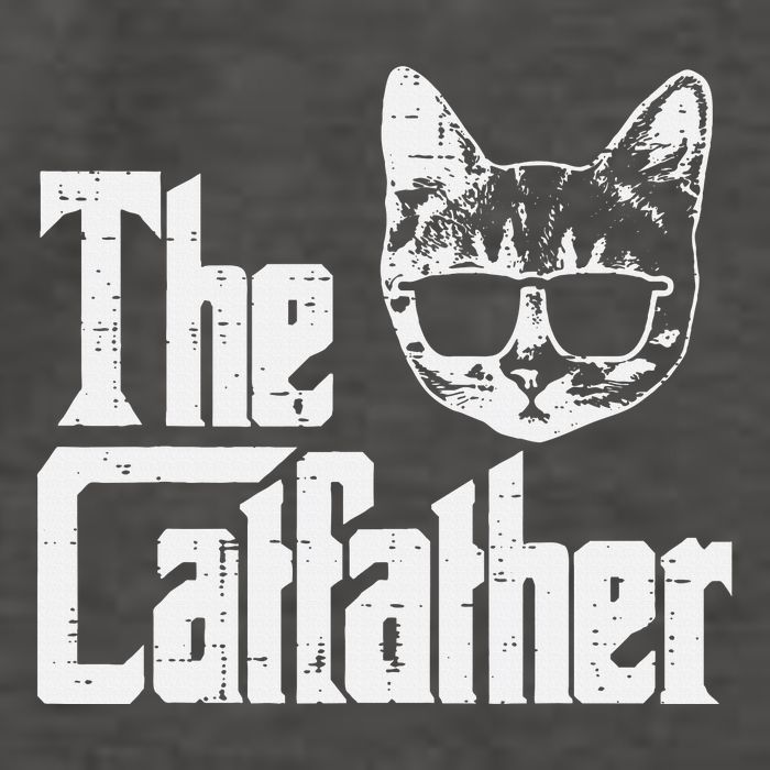 The Cat Father Funny Cat Dad Movie Pun Papa Vector Backpack