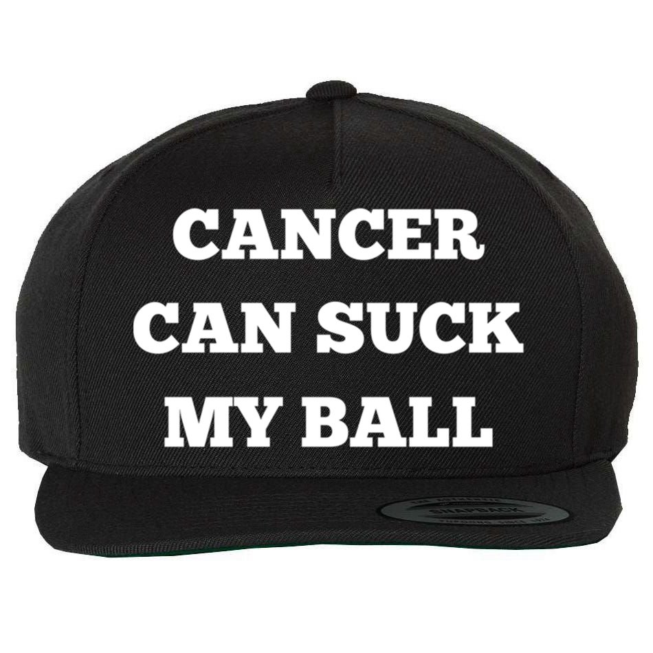Testicular Cancer Funny Survivor Cancer Can Suck My Ball Meaningful Gift Wool Snapback Cap