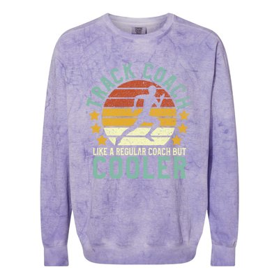 Track Coach | Funny Track and Field Running Coach Gift Colorblast Crewneck Sweatshirt