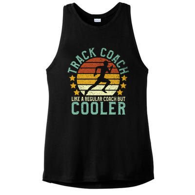 Track Coach | Funny Track and Field Running Coach Gift Ladies PosiCharge Tri-Blend Wicking Tank