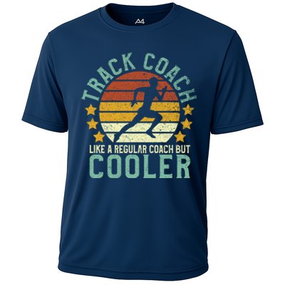 Track Coach | Funny Track and Field Running Coach Gift Cooling Performance Crew T-Shirt