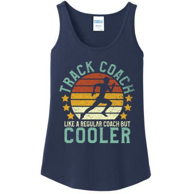 Track Coach | Funny Track and Field Running Coach Gift Ladies Essential Tank