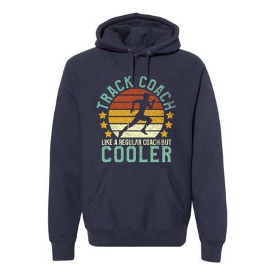 Track Coach | Funny Track and Field Running Coach Gift Premium Hoodie