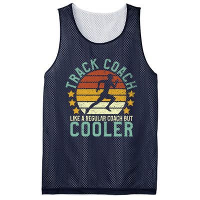 Track Coach | Funny Track and Field Running Coach Gift Mesh Reversible Basketball Jersey Tank