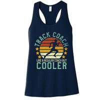 Track Coach | Funny Track and Field Running Coach Gift Women's Racerback Tank