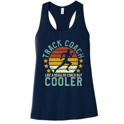 Track Coach | Funny Track and Field Running Coach Gift Women's Racerback Tank