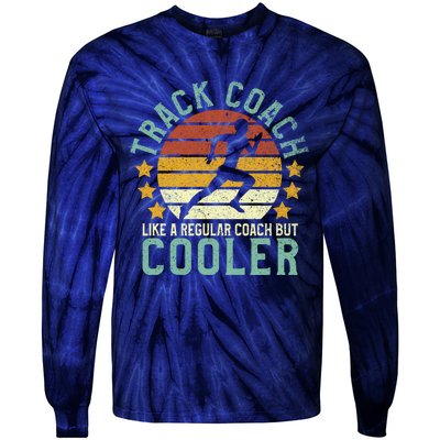 Track Coach | Funny Track and Field Running Coach Gift Tie-Dye Long Sleeve Shirt