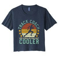 Track Coach | Funny Track and Field Running Coach Gift Women's Crop Top Tee