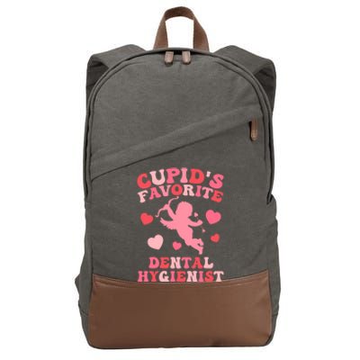 Tooth Cupids Favorite Dental Hygienist Valentine's Dentist Gift Cotton Canvas Backpack