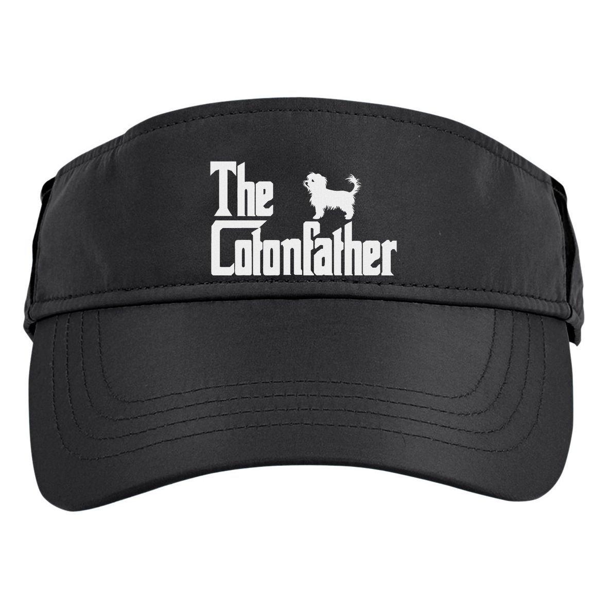 The Cotonfather Funny Coton De Tulear Dog Dad Adult Drive Performance Visor