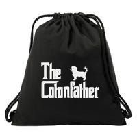 The Cotonfather Funny Coton De Tulear Dog Dad Drawstring Bag