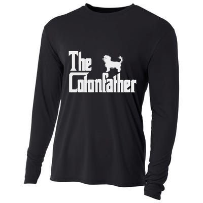 The Cotonfather Funny Coton De Tulear Dog Dad Cooling Performance Long Sleeve Crew