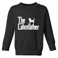 The Cotonfather Funny Coton De Tulear Dog Dad Toddler Sweatshirt
