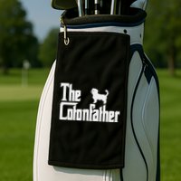 The Cotonfather Funny Coton De Tulear Dog Dad Golf Towel