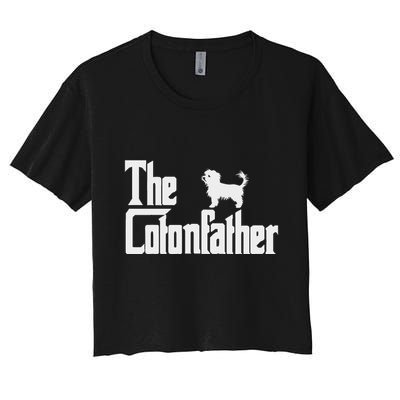 The Cotonfather Funny Coton De Tulear Dog Dad Crop Top