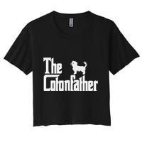The Cotonfather Funny Coton De Tulear Dog Dad Crop Top