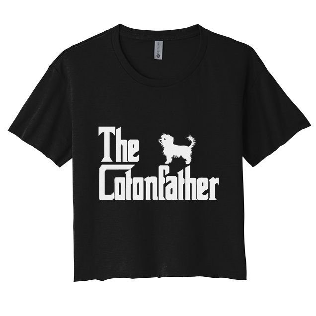 The Cotonfather Funny Coton De Tulear Dog Dad Crop Top