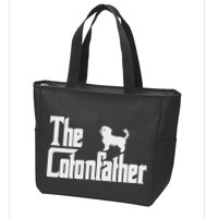 The Cotonfather Funny Coton De Tulear Dog Dad Zip Tote Bag