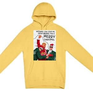 Trump Christmas Funny Wish You A Merry Christmas Premium Pullover Hoodie