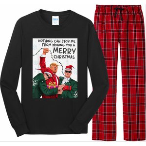 Trump Christmas Funny Wish You A Merry Christmas Long Sleeve Pajama Set