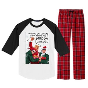 Trump Christmas Funny Wish You A Merry Christmas Raglan Sleeve Pajama Set