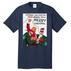 Trump Christmas Funny Wish You A Merry Christmas Tall T-Shirt