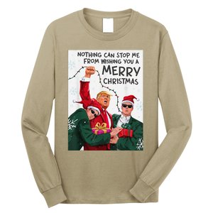 Trump Christmas Funny Wish You A Merry Christmas Long Sleeve Shirt