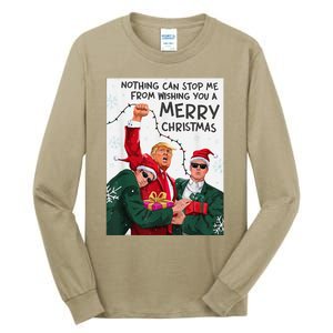 Trump Christmas Funny Wish You A Merry Christmas Tall Long Sleeve T-Shirt