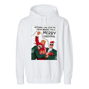 Trump Christmas Funny Wish You A Merry Christmas Garment-Dyed Fleece Hoodie