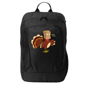 Thanksgiving Cat Funny Fake Cat Turkey Meow Thanksgiving City Backpack