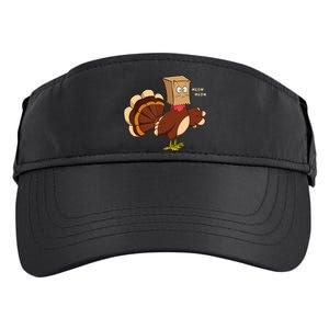 Thanksgiving Cat Funny Fake Cat Turkey Meow Thanksgiving Adult Drive Performance Visor