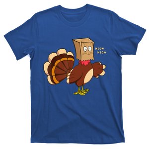 Thanksgiving Cat Funny Fake Cat Turkey Meow Thanksgiving T-Shirt